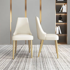 Vertical tufted backrest in rust tone, chair designs, dining chair