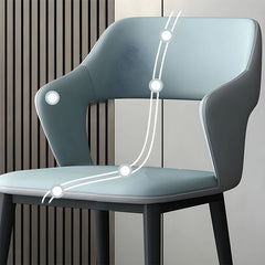 Sleek tapered legs in matte black – dining chairs set of 4, set of 6 dining chairs, ergonomic shape