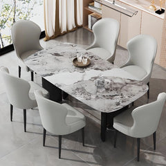 This armless dining chair merges visual lightness with contemporary comfort, making it a great fit for compact dining setups.