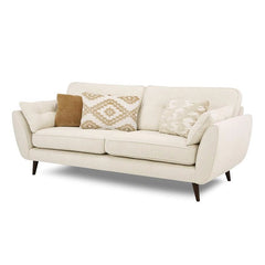 Featuring elegant button tufting, gently flared arms, and mid-century inspired wooden legs, it suits both contemporary and classic interiors.