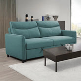 Teal fabric convertible sofa cam bed with sofa cum bed design – 2.5 seater, woven upholstery