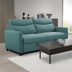 Teal fabric convertible sofa cam bed with sofa cum bed design – 2.5 seater, woven upholstery
