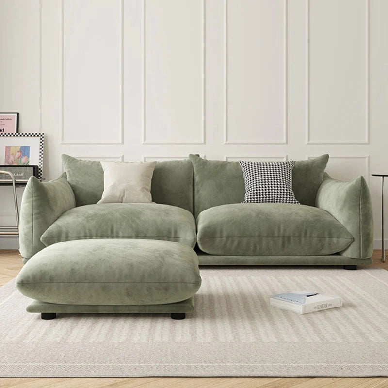 Sage green modular couch with designable sofa set and stylish sofa design, 2-seater fabric finish