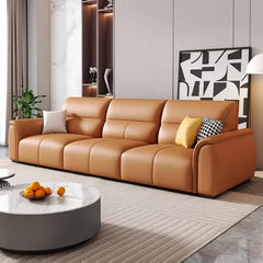 Rounded-arm sofa with segment panels – stylish sofa design + premium sofa + 3 seater