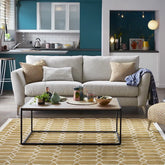 Soft grey fabric sofa with modern sofa design and living room sofa set, 3 seater configuration