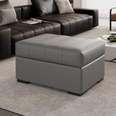 Rectangular ottoman photo with storage ottoman, footrest, faux leather finish