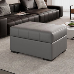 Rectangular ottoman photo with storage ottoman, footrest, faux leather finish