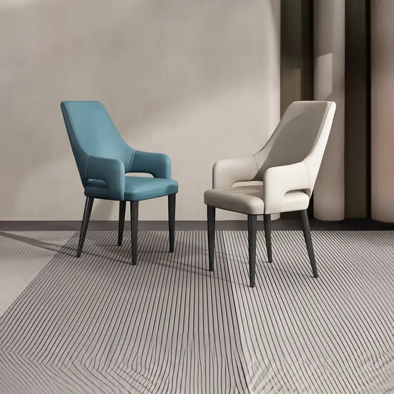 Beige leatherette high-back chair – set of dining chairs + chair designs – wood legs