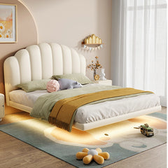 Reed kids bed with LED lighting, cute beds, queen size kids bed, upholstered frame