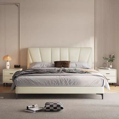 Side profile pic showing modern style bed design and custom tailored to order base