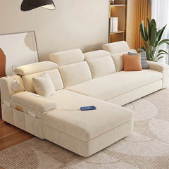 Edge model pull-out bed with chaise storage – sleeper sofa, convertible couch bed