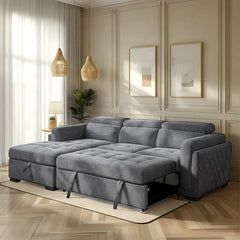 Pull-out bed mechanism with storage, sofa cam bed, modern sofacumbed shape