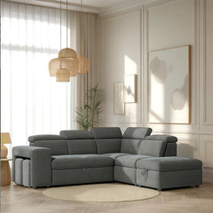 Modular sofa cum bed with hidden ottomans – l shape sofa cum bed, convertible sleeper