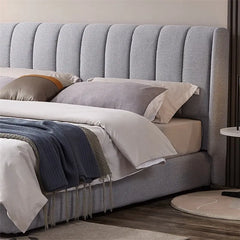 Soft-textured fabric Hale bed and cot with master bedroom bed design and appeal