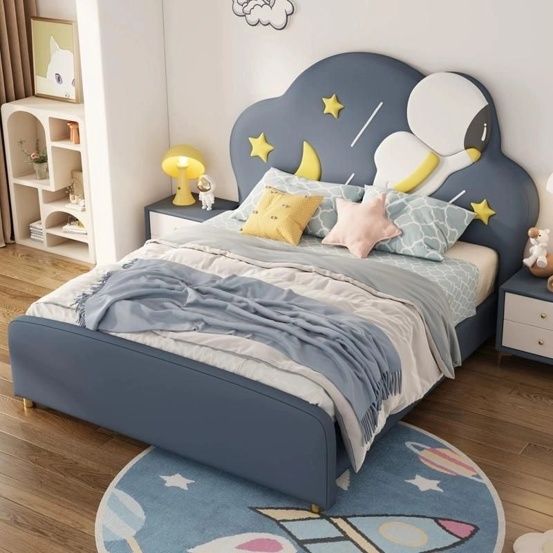 3D astronaut and moon detailing on kids bed, bacchon ka bed, kids bedroom furniture