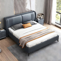 Curved headboard and side rails + bed and cot, master bedroom bed design