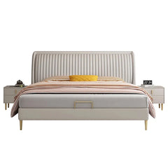 Hydraulic storage open view with dividers Custom Built to Order bed and cot