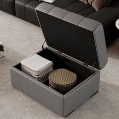 Soft grey storage ottoman pic with living room ottoman, footstools and ottomans, hinged lid