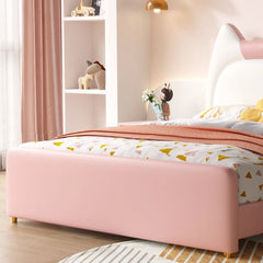 Decorative cushion on playful bed, cute beds, kids bedroom furniture, soft finish