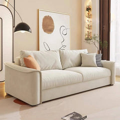 Cream opened flat – sofa bed couch, sofa cam bed, queen size sleeping surface