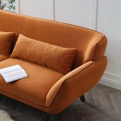 Sleek silhouette living room sofa set, latest sofa design, straight-line layout, fabric upholstery