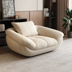 Nest-like settee silhouette with living room couch appeal and 1 seater couch
