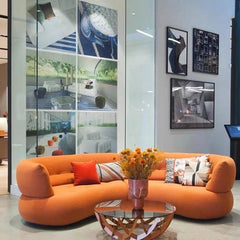 Plush living room settee pic + l sofa shape + fabric couch + curved cushion