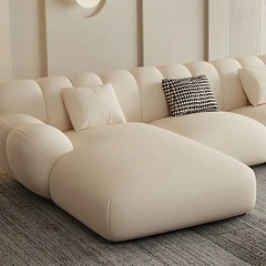 Rounded modular living room sofa design premium fabric modern sofa set