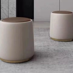 The Novella pouffe ottoman is a compact, modern seating solution crafted for contemporary Indian homes