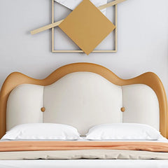 Orange contour frame, queen size kids bed, kids bed visual design style