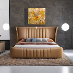 This luxury cot blends bold Art Deco style with everyday functionality, offering a rich bed frame ideal for modern Indian homes.