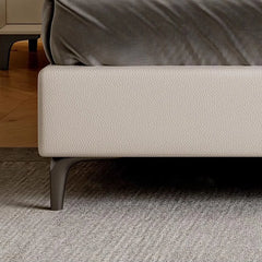 Closeup of leatherette upholstery texture, bed and cot + cot design