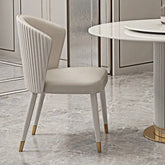 Graceful channel-back chair set of 6 + chair designs + velvet + semi-barrel + black legs