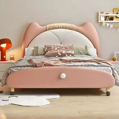 Animal-ear headboard in white padding, bacchon ka bed, children’s furniture store