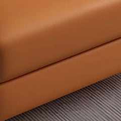 Matte-black metal-leg ottoman picture featuring footstool and ottoman bench detail