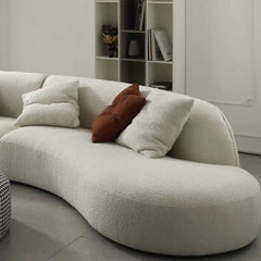 Orbit S-shaped couch front view – premium sofa, living room sofa set