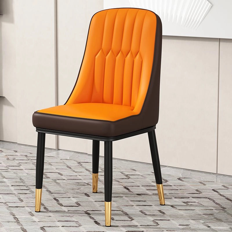  Dual-tone dining chair photo with set of dining chairs and restaurant furniture, brown shell