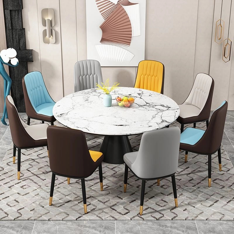 The Celeste dining chair showcases bold dual-tone styling, perfect for chic spaces needing both elegance and utility