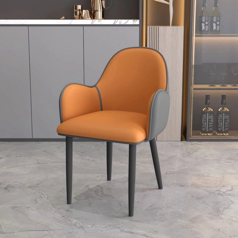 Full view chair pic + kitchen chairs + high back + pastel upholstery + moulded structure