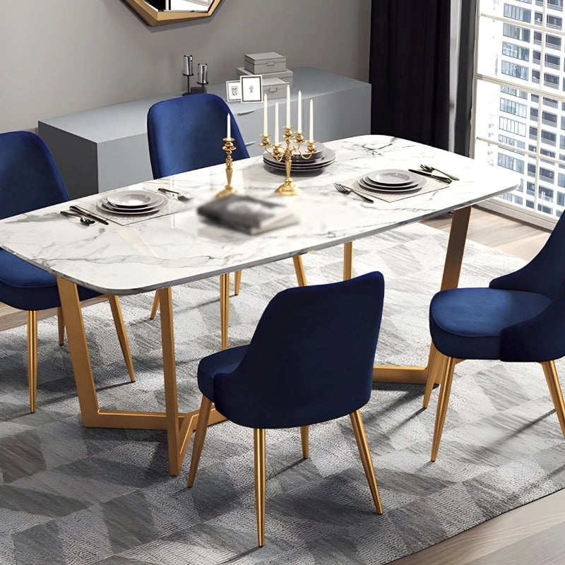 Designed with a parsons-style high back and waterfall front, this piece fits well in dining rooms or kitchen setups