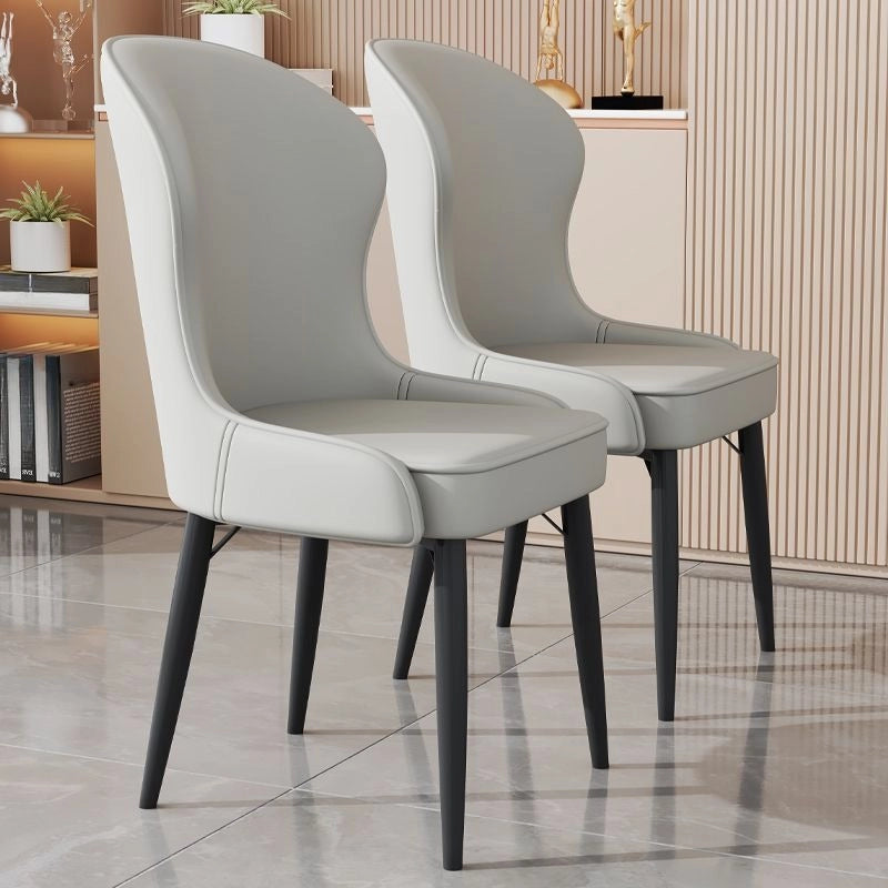 With a softly padded seat, easy-clean surface, and compact frame, it transitions easily between kitchen chairs and dining room chairs. 