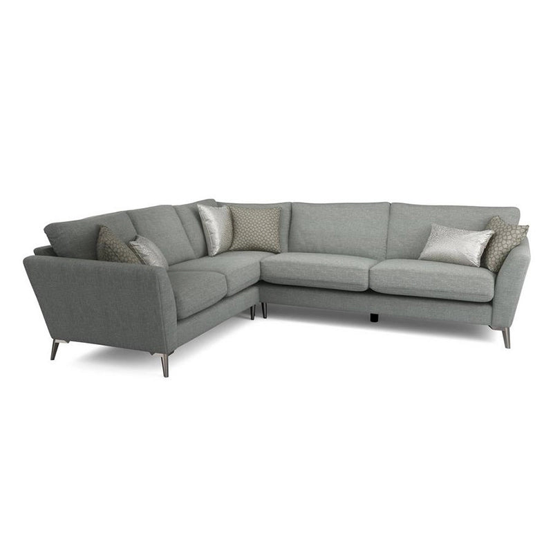  Side pic of wood-metal leg sofa set design and contemporary sofa design, corner Shape