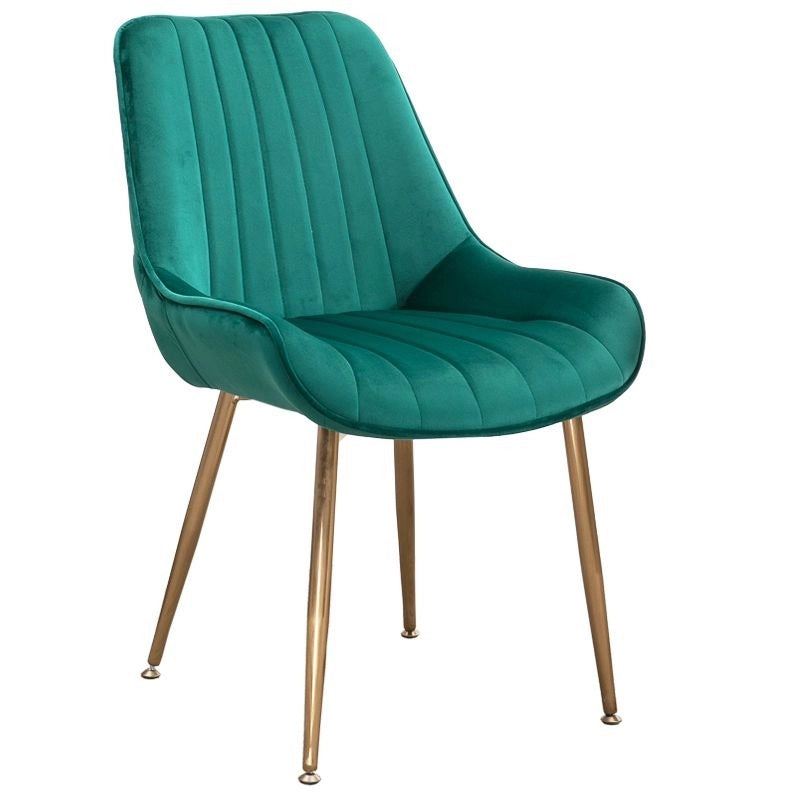 Metal legs profile in close focus – dining chairs set of 6, set of dining chairs – teal finish