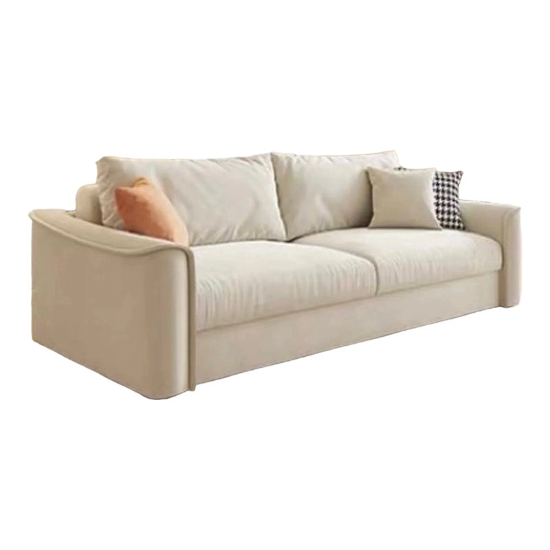 Its straight, rectangular shape and plush cushioning provide a soft, supportive feel whether seated or lying down
