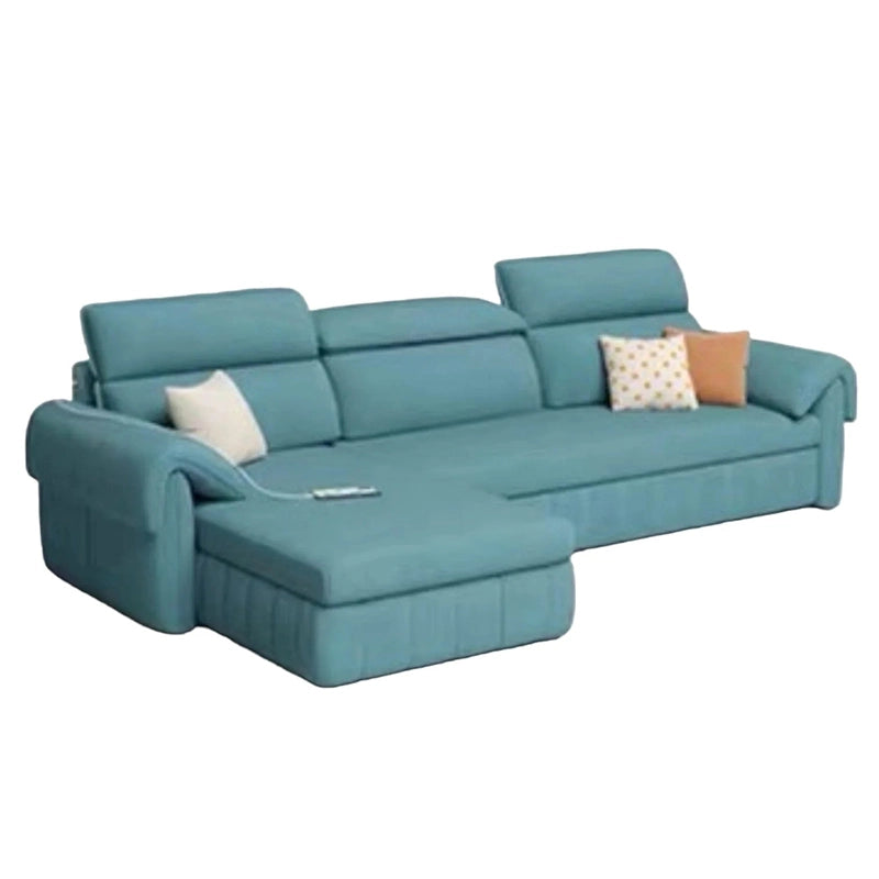 This luxurious L shape sofa cum bed is the ultimate blend of comfort, utility, and modern aesthetics, perfect for compact Indian homes and Airbnb spaces.