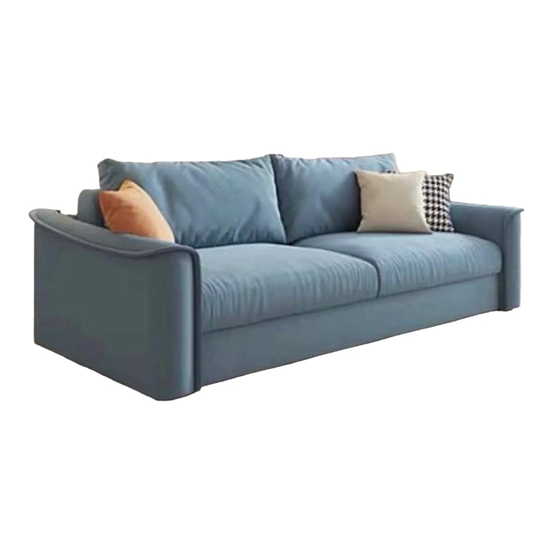 Navy blue version in folded mode – sofa cum bed design, sofa come bed, modern couch frame