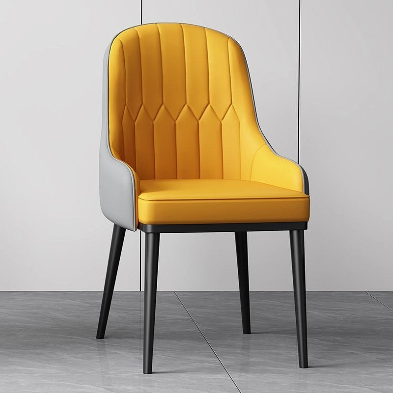 Yellow faux leather chair image – restaurant furniture tables and chairs + set of dining chairs