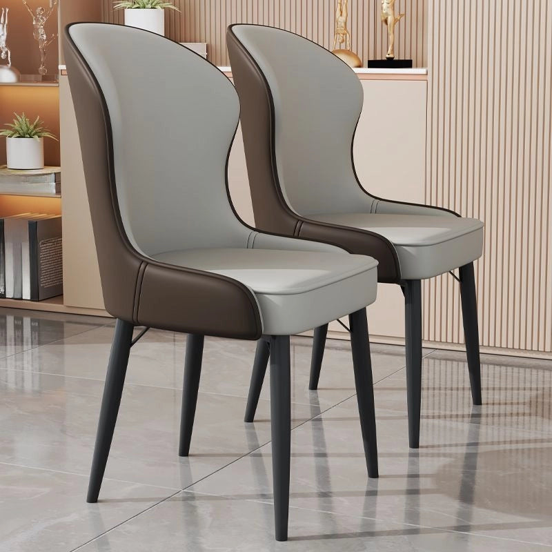 Elevate your dining space with this stylish set of dining chairs crafted for comfort and visual appeal.
