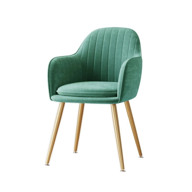 Perfect as a set of dining chairs, these dining room chairs are ideal for compact spaces, with pet-friendly and kid-safe velvet upholstery.