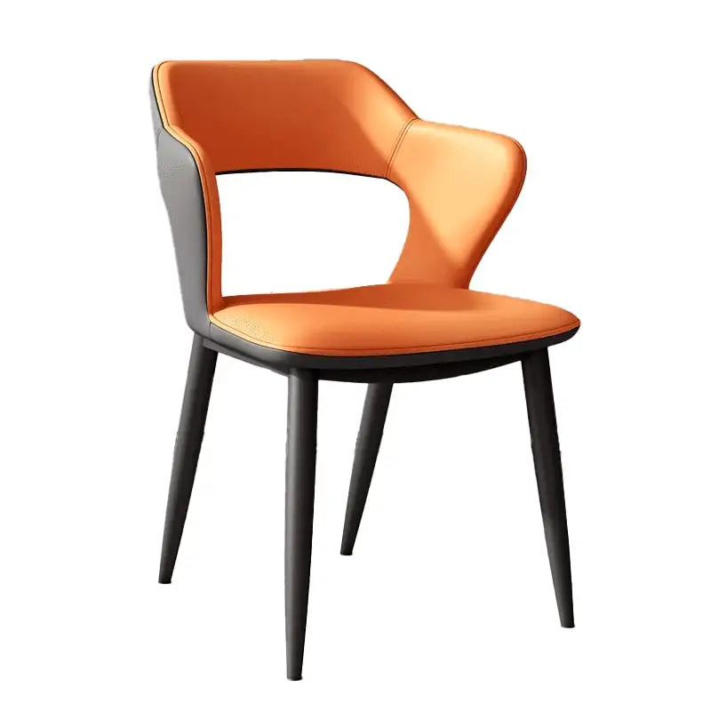 Featuring a sculpted backrest with ergonomic shaping, this piece combines contemporary chair designs with practical comfort.